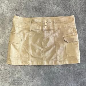 Vanilla Star Khaki Mini Cargo Skirt